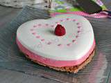 Entremets vanille framboise