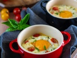 Oeufs cocotte poulet et feta