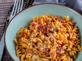 One pot pasta petits pois et chorizo