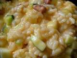 Risotto courgettes-chorizo au micro-ondes