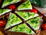 Sandwichs truite fumée et concombre