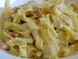 Tagliatelle aux courgettes façon carbonara