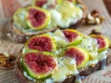 Tartines figues chèvre et miel