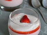 Verrines de mousse de fraises et mascarpone