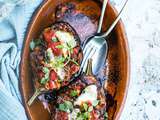 Aubergines farcies à la Mozzarella