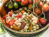 Canicule : Salade fraîcheur aux cocos de Paimpol, tomates, féta
