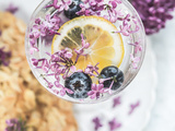 Eaux détox aux fleurs de lilas et fruits