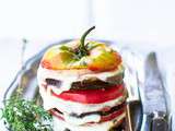 Millefeuilles de tomate et aubergine