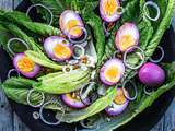 Oeufs colorés pour ma salade de Pâques