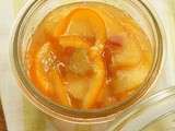 Confit de rhubarbe, orange et pomme