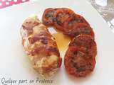 Blancs de poulet fourres mozzarella et tomates confites