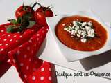 Soupe froide de tomates a la feta