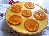 Tarte a l'orange et tranches d'orange confites