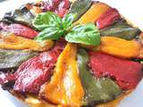 Tatin poivrons aux trois couleurs et tapenade