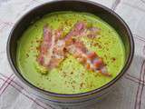 Veloute de petits pois aux lardons