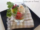 Verrine de poivron a la coriandre