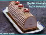 Bûche au chocolat insert framboise