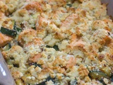 Crumble de saumon et courgettes