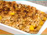 Crumble pomme-mangue aux noix et flocons d’avoine