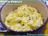 Fondue de poireaux au fromage frais