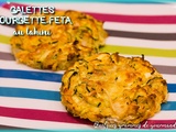 Galettes courgette-feta au tahini