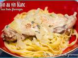 Lapin au vin blanc et aux trois fromages