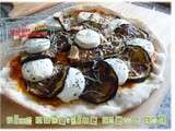 Pizza Aubergine-Fromage de chèvre-Lard de Colonnata