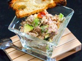 Rillettes de thon aux tomates séchées et à l’avocat