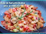 Salade de haricots blancs aux crudités