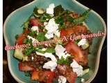 Salade de lentilles, tomates et courgettes