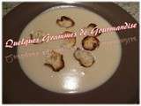 Velouté et chips de topinambours