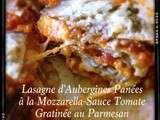 Lasagne d'aubergines-tomates-mozzarella