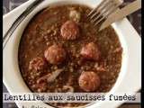 Lentilles et saucisses fumées