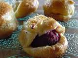 Chouquettes framboises & noix de coco - Qui Dort Dine