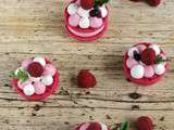 Macarons à la framboise et au géranium