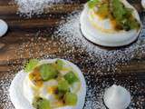 Minis Pavlovas aux kiwis et fruits de la passion