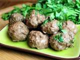 Boulettes de boeuf au four- sans gluten, sans lait