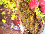 Gâteau moelleux pistache framboise