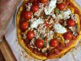 Pizza base patate douce- sans gluten, sans lait