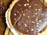 Tarte choco noisette à la farine de châtaigne