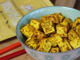 Tofu mariné au poivre et au curcuma