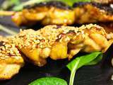 Brochettes de poulet au gingembre