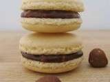 Macarons à la noisette, ganache au pralin