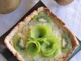 Tarte à la crème de poire et au kiwi