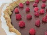 Tarte au chocolat et aux framboises