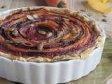 Tarte spirale aux carottes multicolores