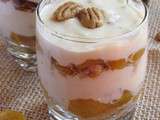 Tiramisu aux mirabelles, noix de pécan et sirop d'érable