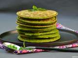 Blinis de petits pois, menthe et ricotta