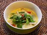 Soupe coco poulet citronnelle thaïlandaise