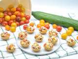 Cups tomates concombre jambon